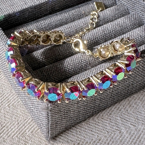 Park Lane Jewelry - Rare Winterberry Impression Bracelet - Red AB Crystal Tennis Bracelet Park Lane